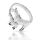 925 Sterling Silberring - Pferd mit Fohlen 57 (18,1...