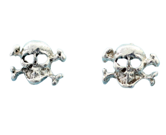 Silberohrstecker - Totenkopf