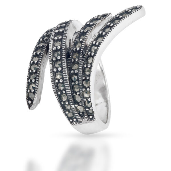 925 Sterling Silberring - Markasit  57 (18,1 Ø) 8,0 US