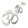 Silver ear studs Om