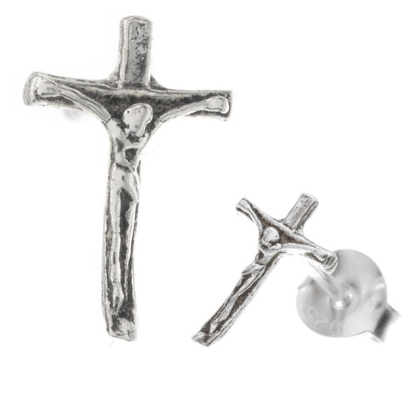 Silberohrstecker Jesus Kreuz