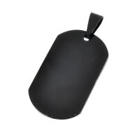 Stainless steel pendant - engraving plate PVD Schwarz