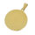 Stainless steel pendant - Round engraving plate PVD gold