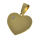 Edelstahlanhänger - Herz mit Stein 20mm Goldfarben