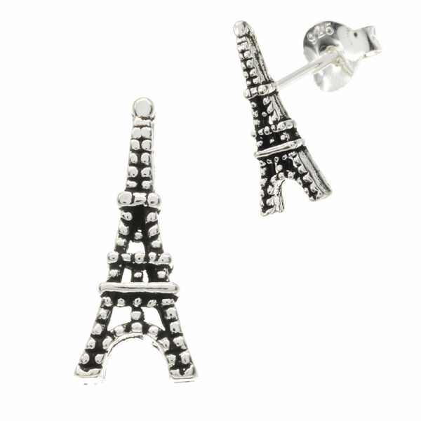 Silver Stud Earring - Eiffel Tower