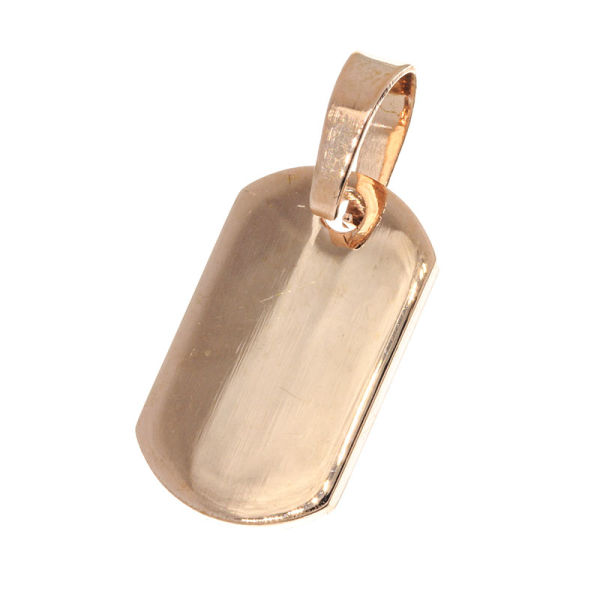Edelstahlanhänger - Gravurplatte PVD-Rosegold