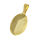 Edelstahlanhänger - oval Gravurplatte PVD-Gold