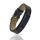 Braunes Lederarmband mit SCHWARZER Gravurplatte
