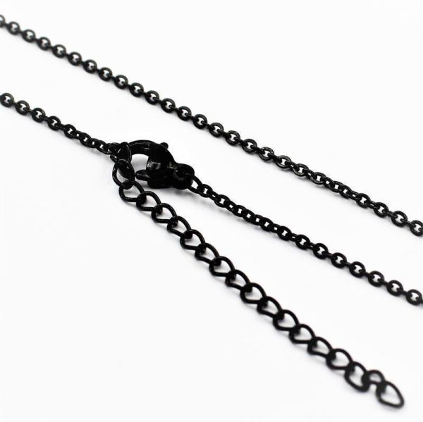 1 mm anchor chain - PVD-Black 80 cm