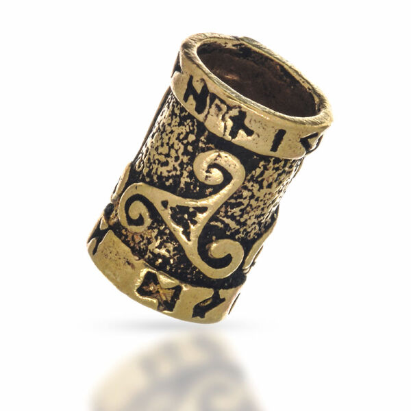 Bronze Beard Bead - Triskele