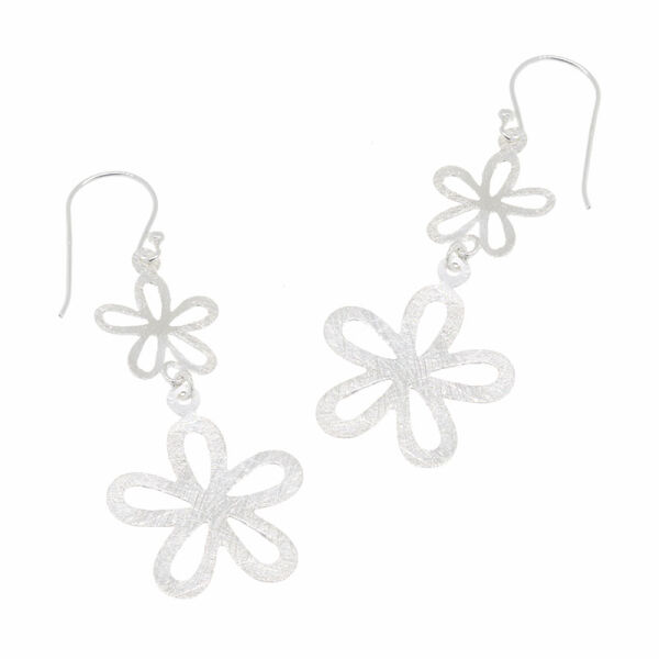 Silver Earrings - Flowers