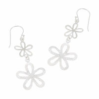 Silver Earrings - Flowers