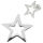 925 Sterling Silver Stud Earrings – Flat Star Frames with Broad Outlines