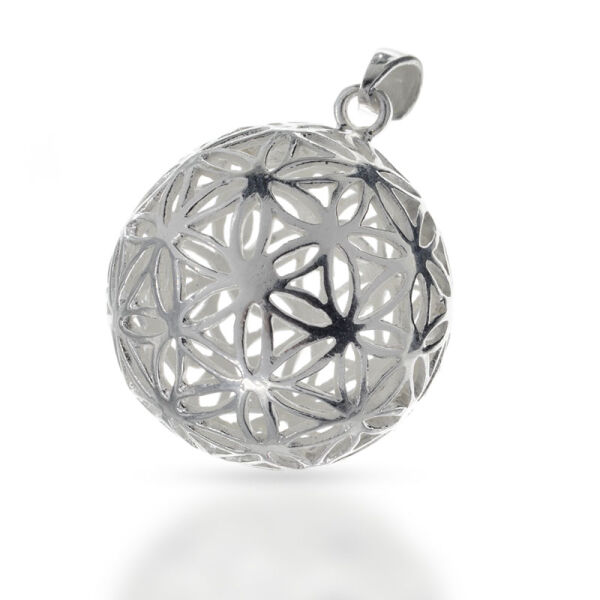 Flower of Life Sphere Pendant “Asgard” in 925 Sterling Silver
