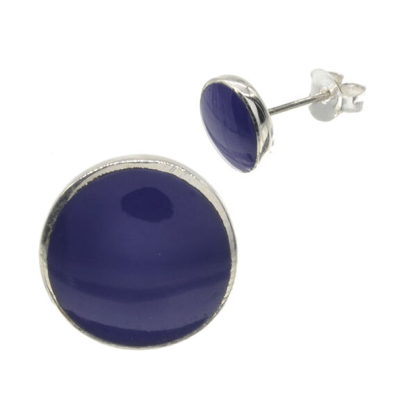 Silberohrstecker - klassisches Design mit Stein Lapislazuli