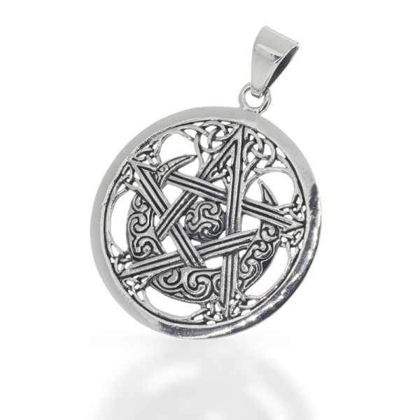 925 Sterling Silberanhänger - keltisches Pentagramm "Willard"
