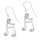 925 sterling silver earrings with musical note motif