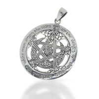 925 Sterling Silberanhänger - Keltisches Pentagramm...