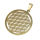 Stainless steel pendant - Flower of life PVD gold