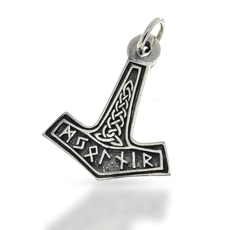 € - 39,00 Schmuck Thors Hammer keltischen mit Silberanhänger Knoten - Großhan,