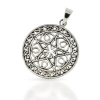 Pentagram Amulet with Celtic Loop Knots in 925 Sterling...