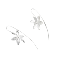 Silberohrhänger Blume