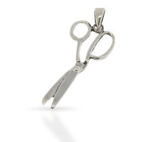 925 Sterling Silver Pendant - Barber Scissors