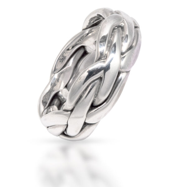 925 Sterling Silberring - geflochtenes Band 54 (17,2 Ø) 6,8 US
