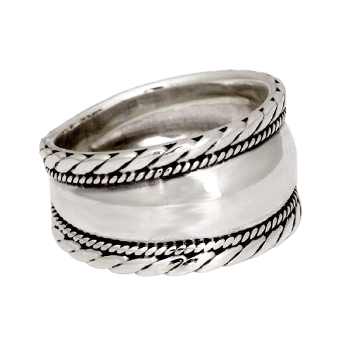 925 Sterling Silberring - Bali 48 (15,3 Ø) 4,5 US