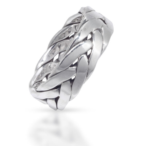 925 Sterling Silberring - Geflochten "Sammy" 53 (16,9 Ø) 6,4 US