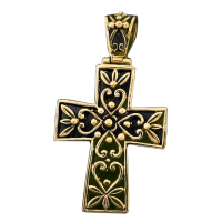 Bronzeanhänger - Kreuz mit Verzierungen
