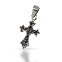 925 Sterling Silberanhänger - Kreuz "France"