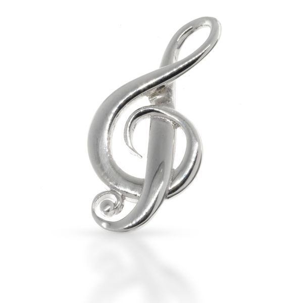 925 Sterling Silberanhänger - Notenschlüssel  "Violine"