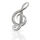 925 Sterling Silberanhänger - Notenschlüssel  "Violine"