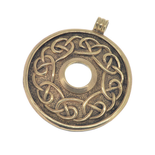 Bronzeanhänger - Keltisches Amulett mit Unendlichkeitsknoten