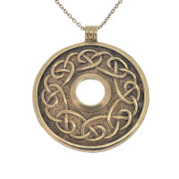 Bronzeanhänger - Keltisches Amulett mit Unendlichkeitsknoten
