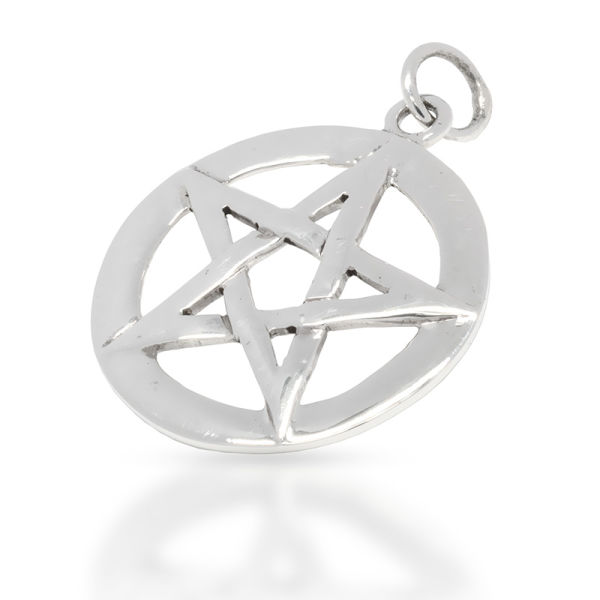 925 Sterling Silberanhänger - Pentagramm