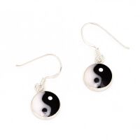 925 Silberohrhänger Yin und Yang