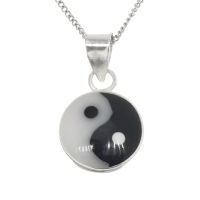925 Sterling Silberanhänger - Yin und Yang 10mm