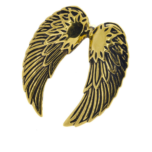 Stainless steel pendant - double wings Golden