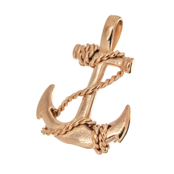 Edelstahlanhänger - Anker "PVD-Rosegold"