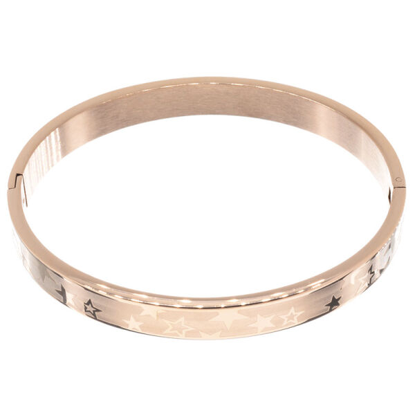 Armreifen oval römische Ziffern ca. 60 x 55 x 8 x 3 mm PVD-Rosegold