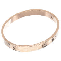 Armreifen oval römische Ziffern ca. 60 x 55 x 8 x 3 mm PVD-Rosegold