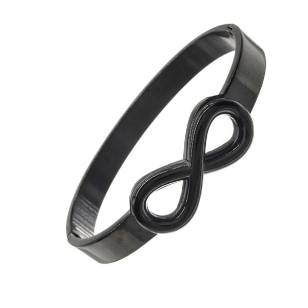Edelstahlarmband "Infinity" - PVD-Schwarz