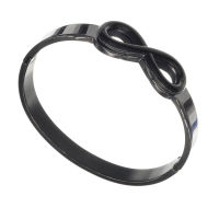 Edelstahlarmband "Infinity" - PVD-Schwarz