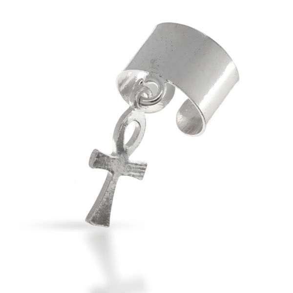 Silberohrklemme mit Ankh