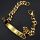 Edelstahlarmband mit Gravurplatte 21 cm Gold