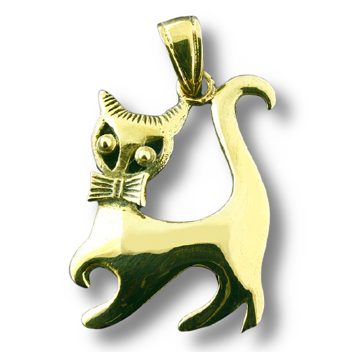 Bronzeanhänger - Katze