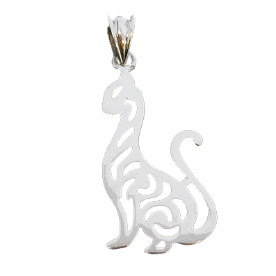 925 Sterling Silberanhänger - Katze "Berrus"