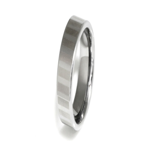 Wolframring 4mm teilmattiert gestreift 7